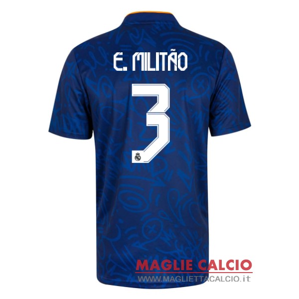 nuova maglietta real madrid 2021-2022 e.militao 3 seconda